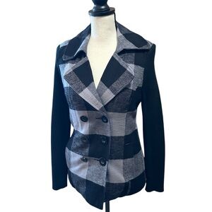 Sweater Project Buffalo Plaid Knit Sweater Jacket, Women’s Medium, NEW